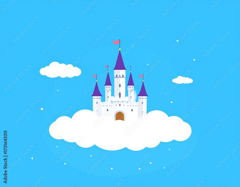 Fototapeta premium a castle floating in the sky