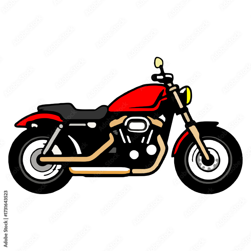 Obraz premium red motorcycle on transparent background