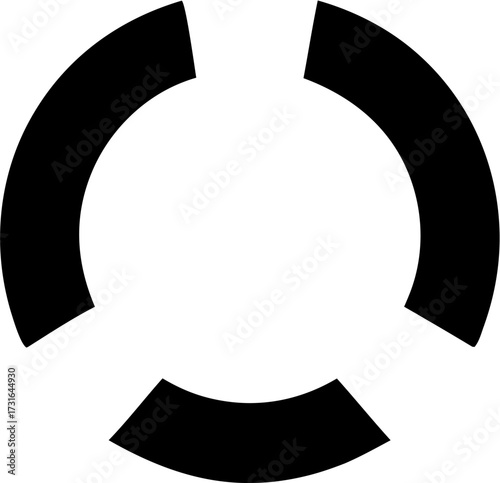 Circle Silhouette Vector Icon Round Shape Minimal Design