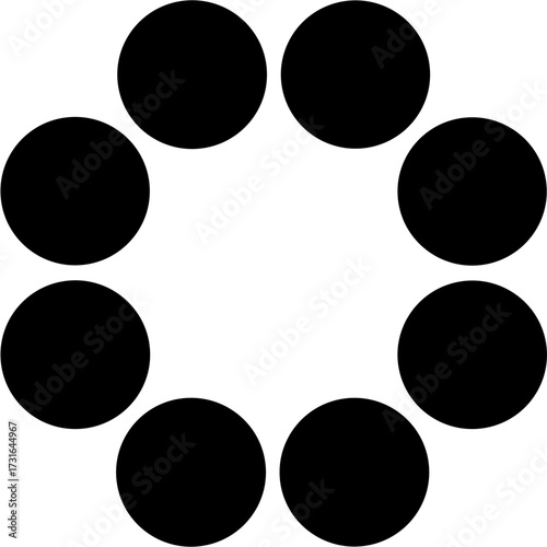 Circle Silhouette Vector Icon Round Shape Minimal Design