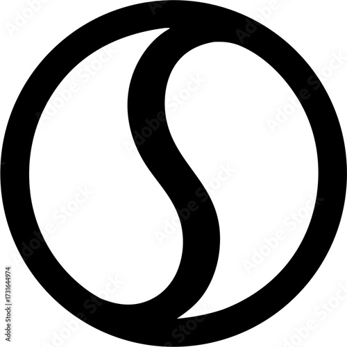 Circle Silhouette Vector Icon Round Shape Minimal Design