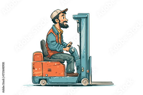 Lift technician installing maintenance isolated