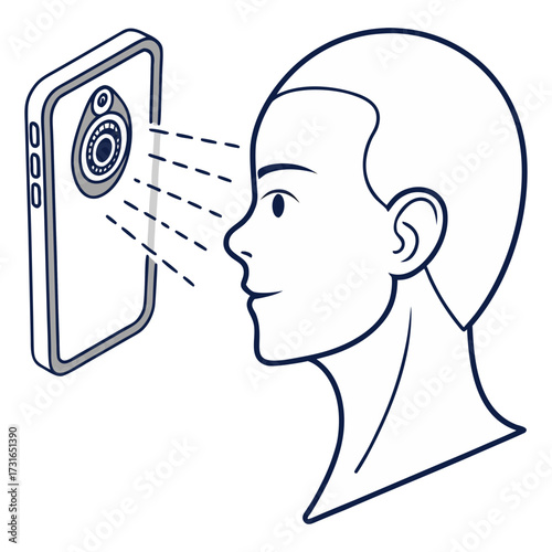 "Face ID Icons Bundle Biometric Security & Login Vector Set.