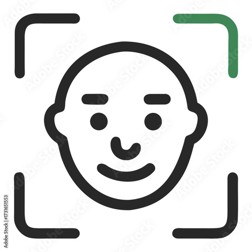 "Face ID Icons Bundle Biometric Security & Login Vector Set.