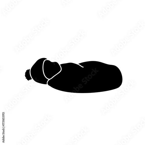 baby silhouette on a white background