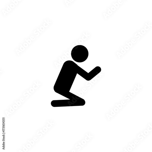silhouette of a man prostrate