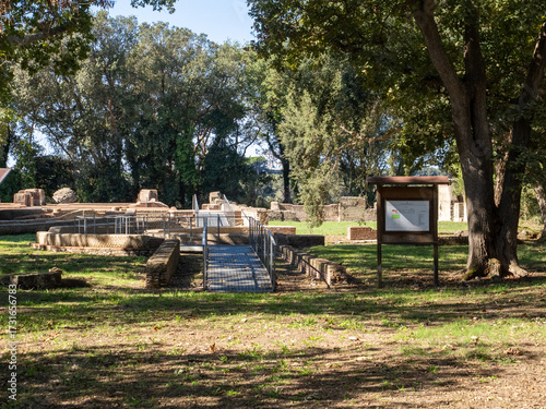 Bild auf Leinwand Villa di Domiziano, Roman imperial villa of the late Republican era at Circeo Na