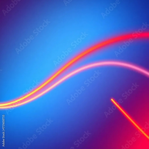 Gradient 3D line blue orange red – Futuristic spline with glowing blue, vibrant orange, and intense red shades. Glossy surface with smooth colour transitions, excellent for bold creative artwork