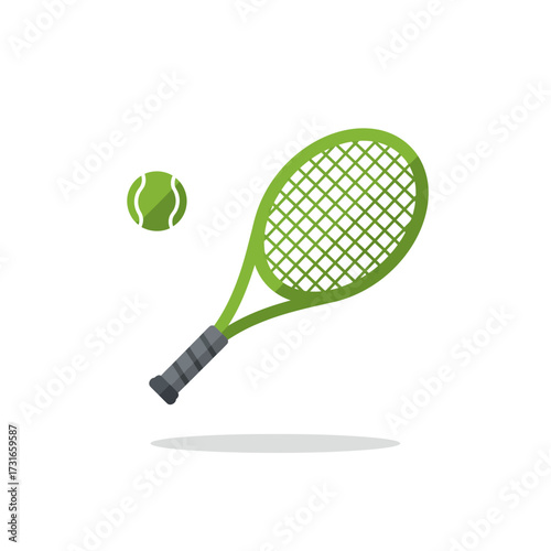 tennis racket with ball