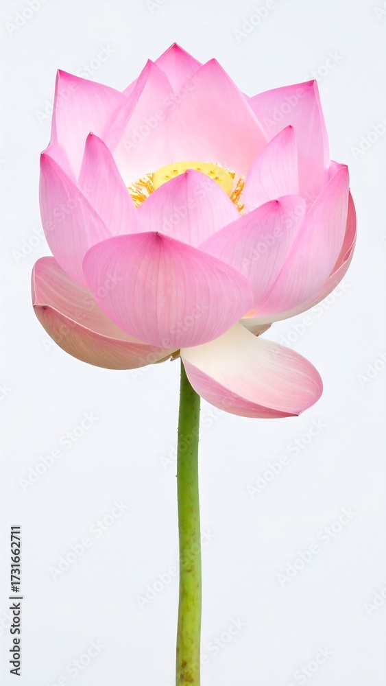 Fototapeta premium Close-up of a delicate pink lotus flower