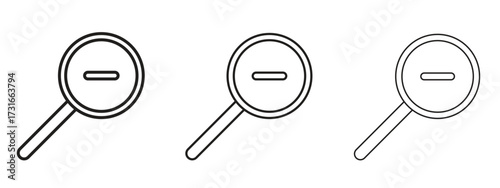 Zoom out icon for web. simple element illustration with editable strokes