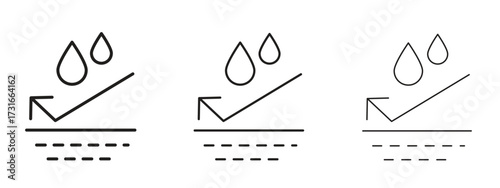 Waterproof icon for web. simple element illustration with editable strokes