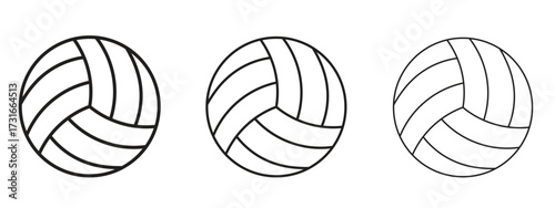 Volley ball icon for web. simple element illustration with editable strokes