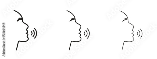 Voice icon for web. simple element illustration with editable strokes