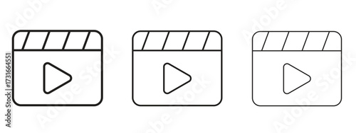 Video icon for web. simple element illustration with editable strokes