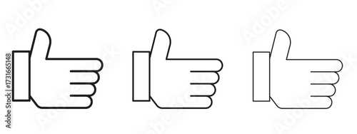 Thumb icon for web. simple element illustration with editable strokes