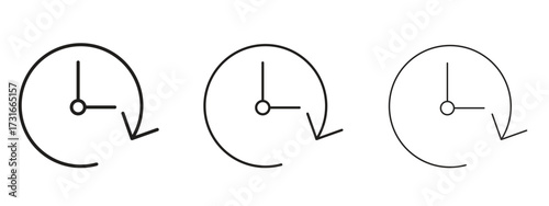 Time forward icon for web. simple element illustration with editable strokes