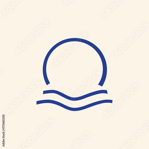 Clean water logo concept for sustainable business, a minimal design for branding environmentally friendly products, a modern symbol for ocean conservation