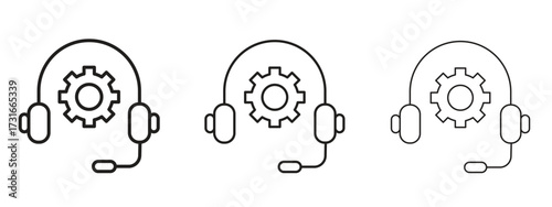 Technical support icon for web. simple element illustration with editable strokes