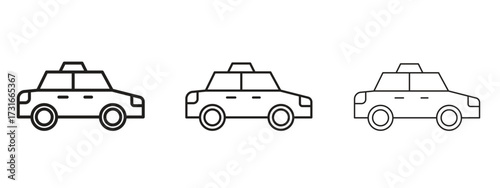Taxi icon for web. simple element illustration with editable strokes
