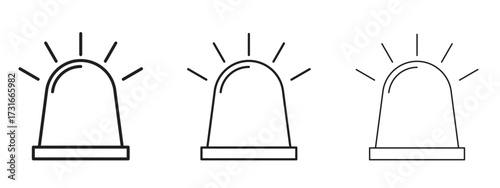 Siren icon for web. simple element illustration with editable strokes