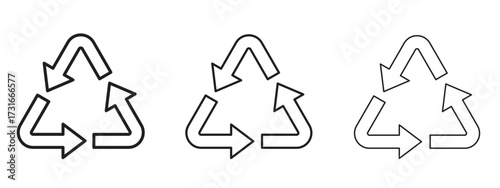 Recycle icon for web. simple element illustration with editable strokes