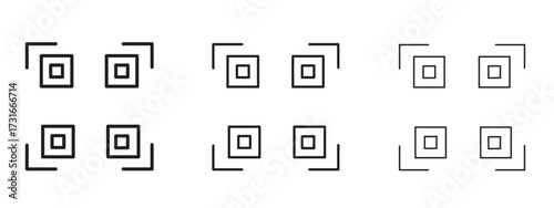 QR code icon for web. simple element illustration with editable strokes