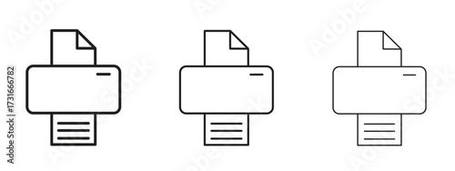 Print button icon for web. simple element illustration with editable strokes