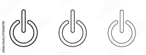 Power button icon for web. simple element illustration with editable strokes