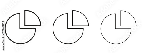 Pie chart icon for web. simple element illustration with editable strokes