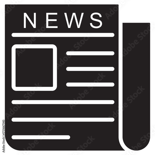 Newspaper Icon, The Power of the Press, Newspapers as Windows to the World, Shaping Opinions Through Print, The Evolution of News Reporting, vector
