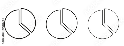 Pie chart icon for web. simple element illustration with editable strokes