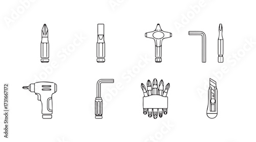 Collection of medical instrument silhouettes for dental and medical procedures silhouette
