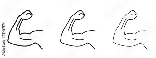 Muscle icon for web. simple element illustration with editable strokes