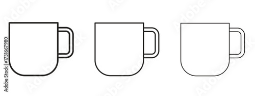Mug icon for web. simple element illustration with editable strokes