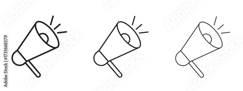 Megaphone icon for web. simple element illustration with editable strokes