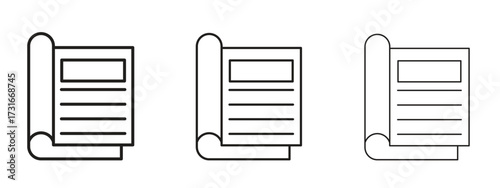 Magazines icon for web. simple element illustration with editable strokes