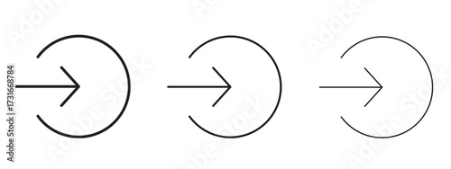 Log in icon for web. simple element illustration with editable strokes