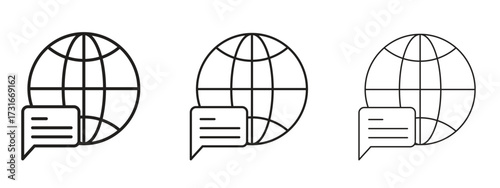Language icon for web. simple element illustration with editable strokes
