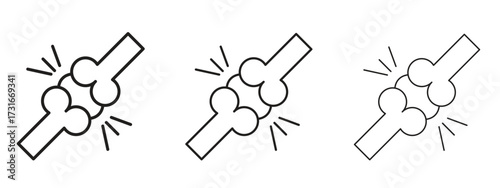 Joint icon for web. simple element illustration with editable strokes