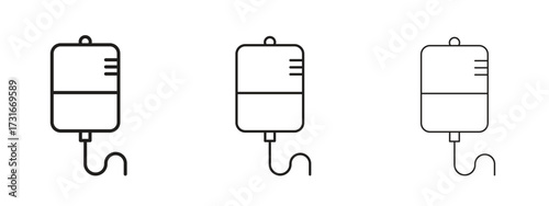 IV bag icon for web. simple element illustration with editable strokes