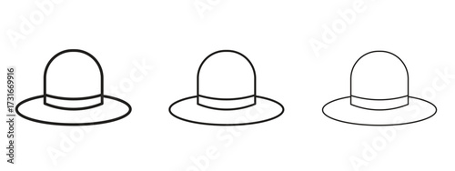 Hat icon for web. simple element illustration with editable strokes