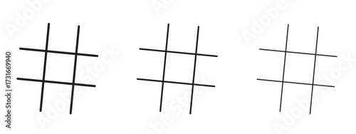 Hashtag icon for web. simple element illustration with editable strokes
