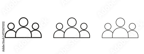 Group icon for web. simple element illustration with editable strokes