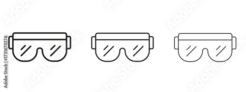 Goggles icon for web. simple element illustration with editable strokes