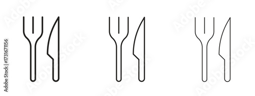Fork and Knife icon for web. simple element illustration with editable strokes