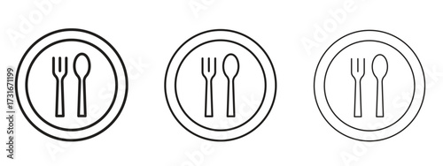 Food icon for web. simple element illustration with editable strokes