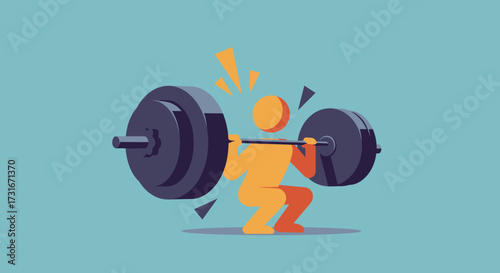3d man lifting weights