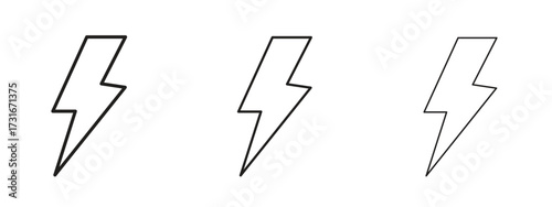 Flash icon for web. simple element illustration with editable strokes