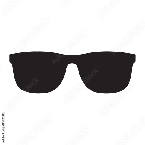 Silhouette art illustration of celebrity-style oversized sunglasses with wide frames. eps 